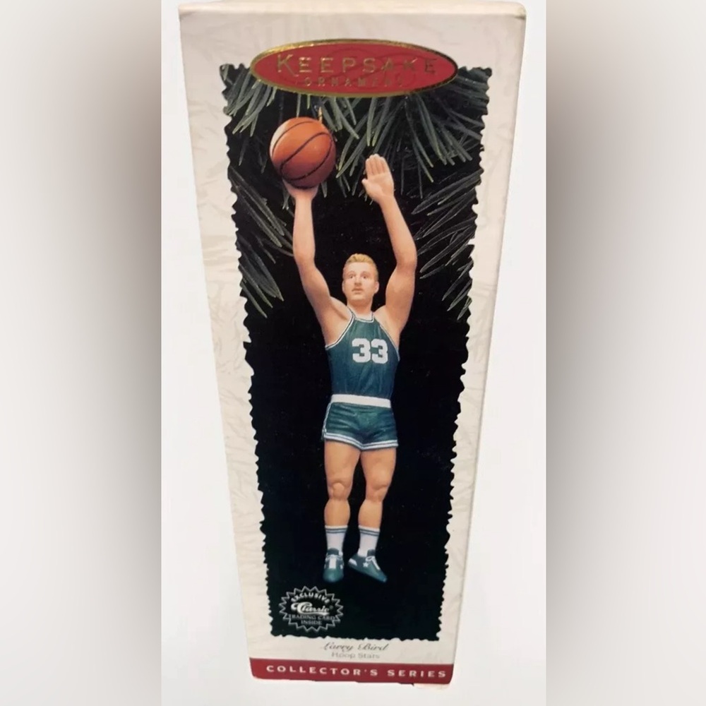 Hallmark Keepsake Ornament Hoop Stars Larry Bird Collector's Series 1996